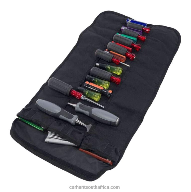 Men Black 6D80X7 Carhartt 18 Pocket Utility Roll