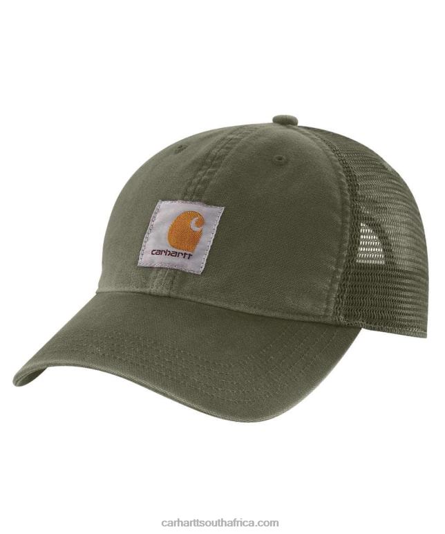 Men Azure Blue 6D80X86 Carhartt Canvas Mesh-Back Cap
