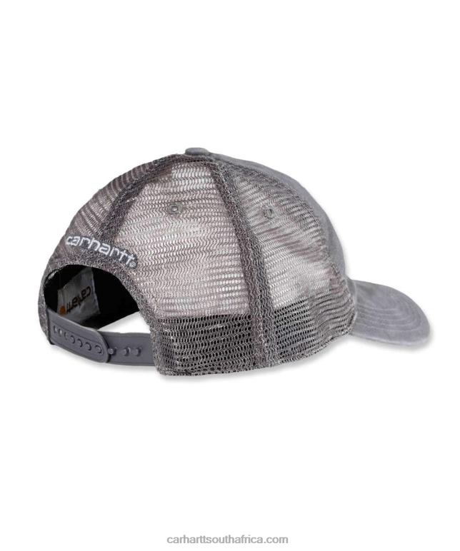 Men Azure Blue 6D80X86 Carhartt Canvas Mesh-Back Cap