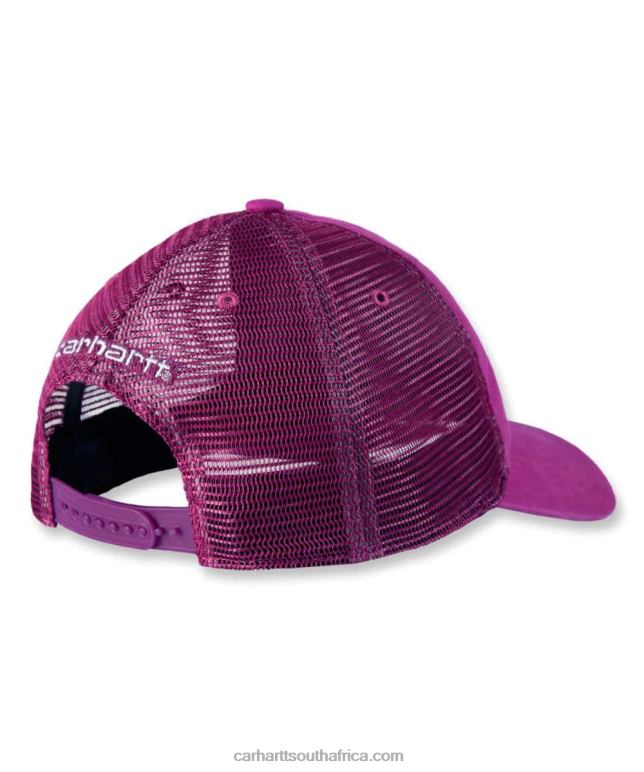 Men Azure Blue 6D80X86 Carhartt Canvas Mesh-Back Cap