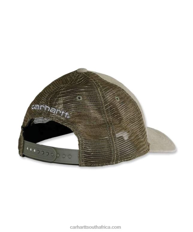 Men Azure Blue 6D80X86 Carhartt Canvas Mesh-Back Cap