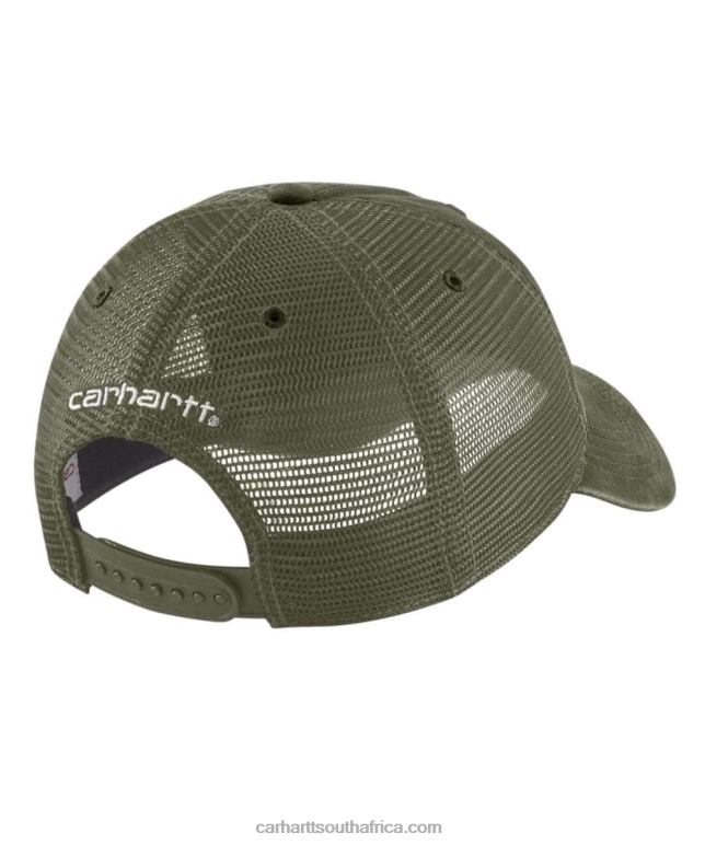 Men Azure Blue 6D80X86 Carhartt Canvas Mesh-Back Cap