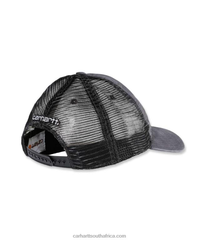 Men Azure Blue 6D80X86 Carhartt Canvas Mesh-Back Cap