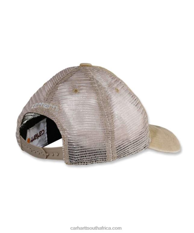 Men Azure Blue 6D80X86 Carhartt Canvas Mesh-Back Cap