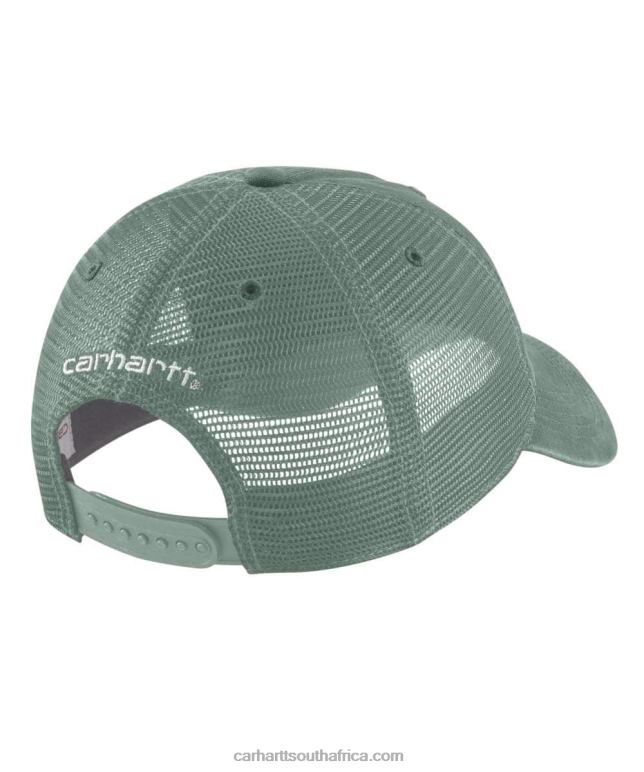 Men Azure Blue 6D80X86 Carhartt Canvas Mesh-Back Cap