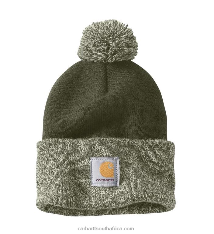 Men Basil 6D80X98 Carhartt Knit Pom-Pom Cuffed Beanie
