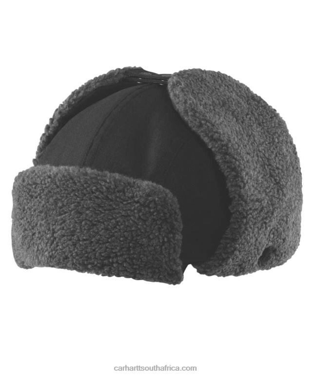 Men Black 6D80X10 Carhartt Rain Defender Canvas Trapper Hat