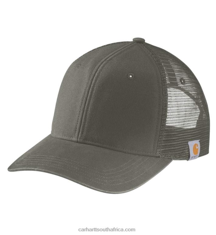 Men Black 6D80X89 Carhartt Canvas Mesh Back Cap