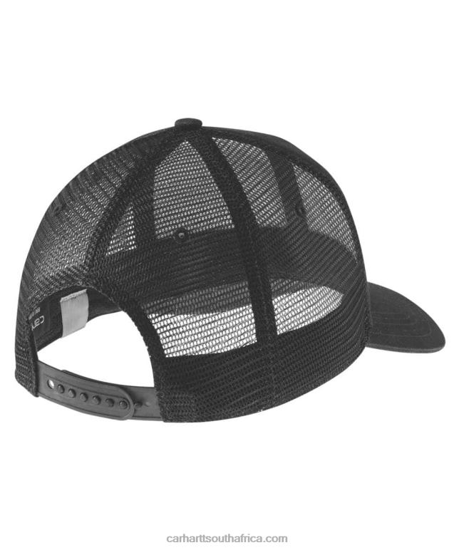 Men Black 6D80X89 Carhartt Canvas Mesh Back Cap
