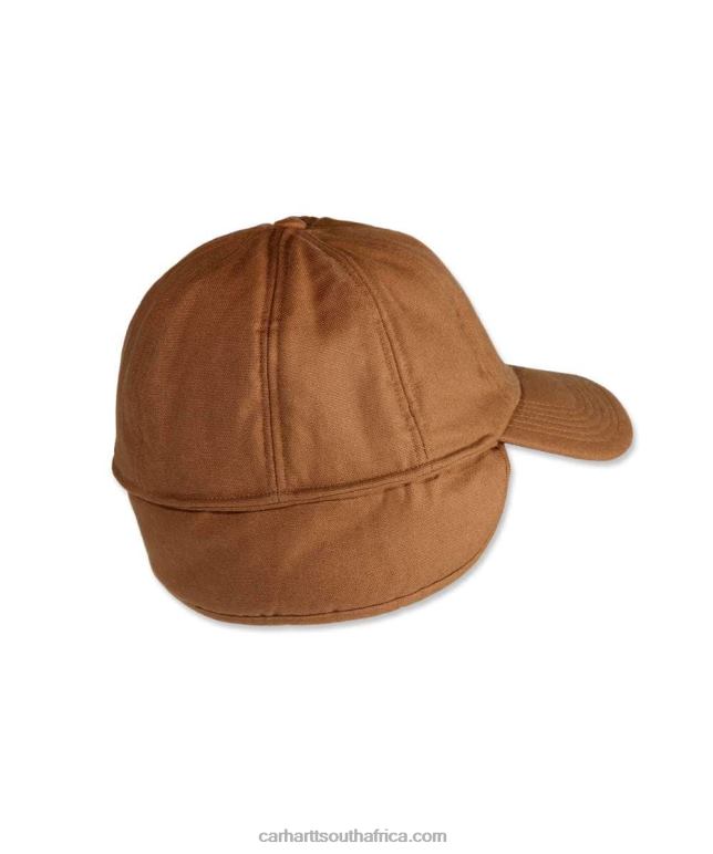 Men Carhartt Brown 6D80X93 Carhartt Stretch Fitted Earflap Cap
