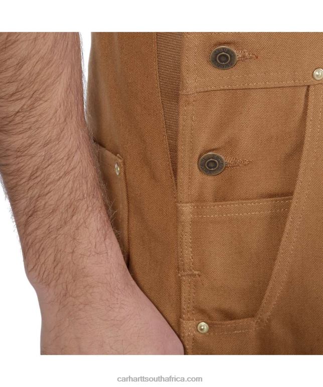 Men Black 6D80X74 Carhartt Relaxed Fit Duck Bib Overall
