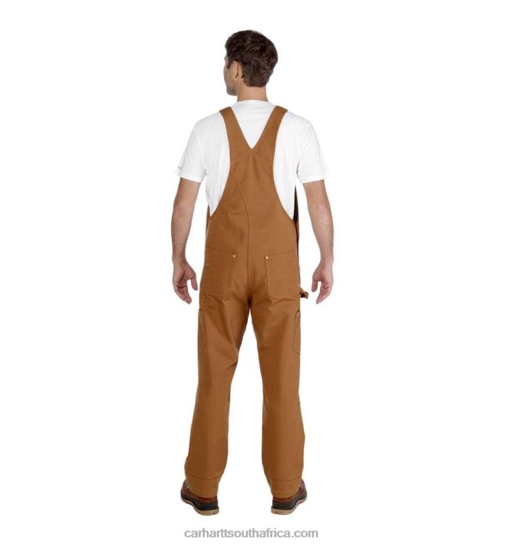Men Black 6D80X74 Carhartt Relaxed Fit Duck Bib Overall