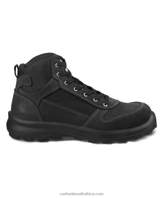 Men Black 6D80X158 Carhartt Michigan Rugged Flex S1P Midcut Zip Safety Boot