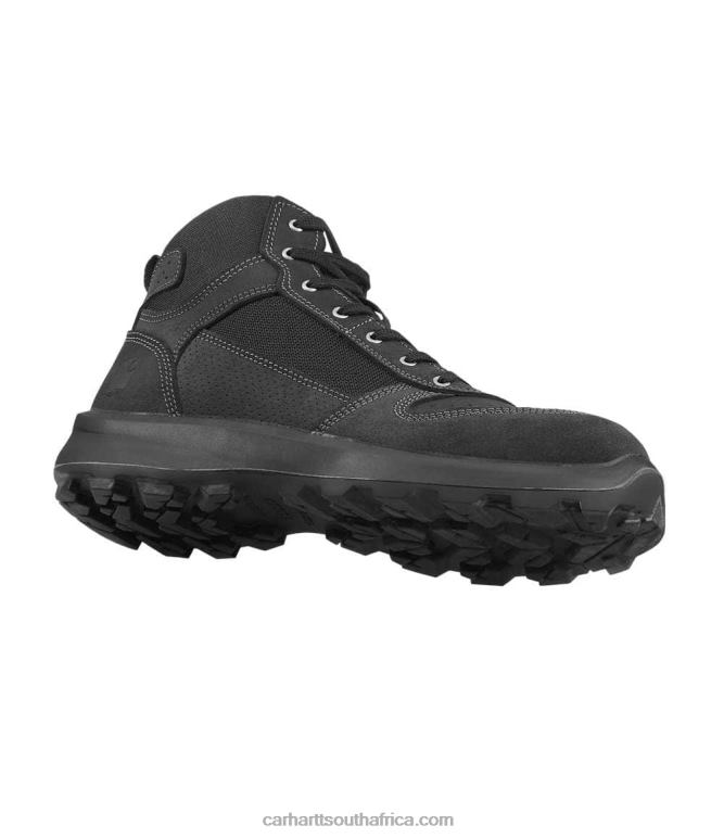 Men Black 6D80X158 Carhartt Michigan Rugged Flex S1P Midcut Zip Safety Boot