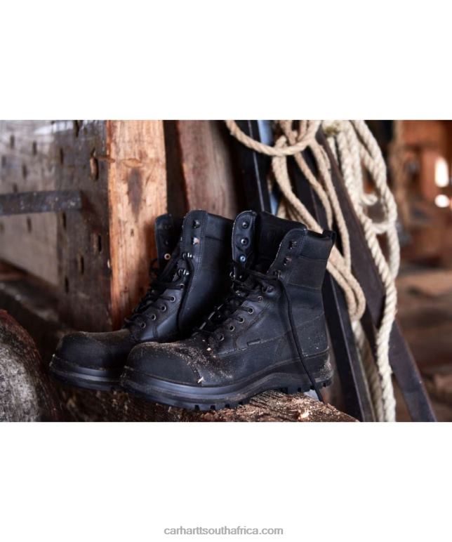 Men Black 6D80X162 Carhartt Detroit Rugged Flex Waterproof S3 8 Inch Safety Boot