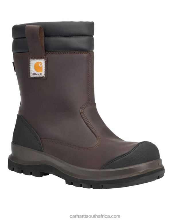 Men Dark Brown 6D80X155 Carhartt Carter Rugged Flex Waterproof S3 Pull On Safety Boot