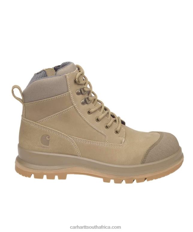 Men Wheat 6D80X160 Carhartt Detroit Rugged Flex S3 6 Inch Zip Safety Boot