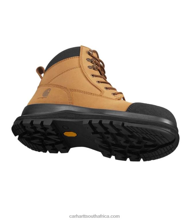 Men Wheat 6D80X160 Carhartt Detroit Rugged Flex S3 6 Inch Zip Safety Boot
