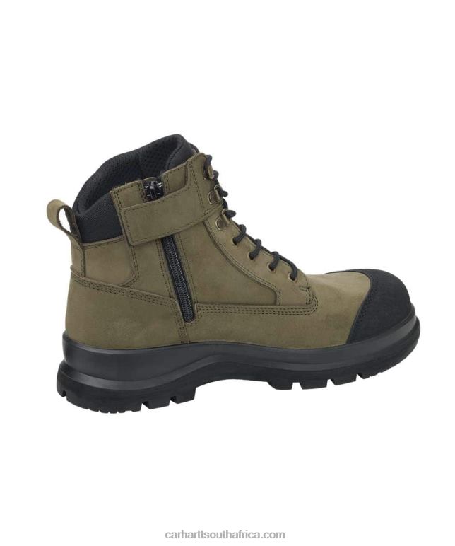 Men Wheat 6D80X160 Carhartt Detroit Rugged Flex S3 6 Inch Zip Safety Boot