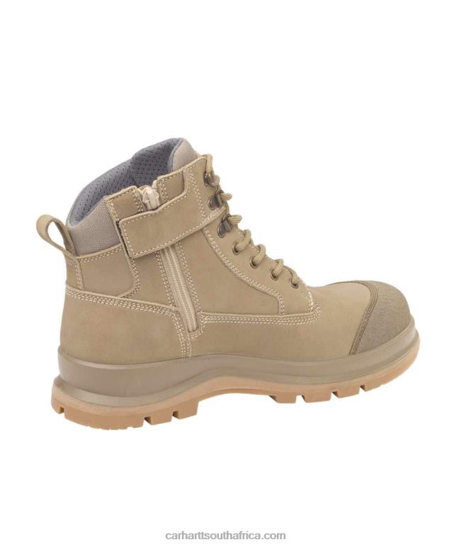 Men Wheat 6D80X160 Carhartt Detroit Rugged Flex S3 6 Inch Zip Safety Boot