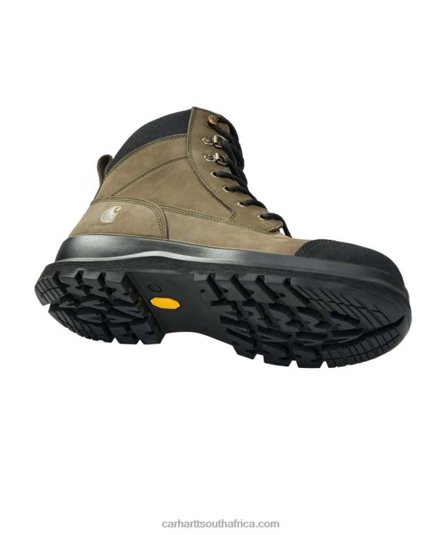 Men Wheat 6D80X160 Carhartt Detroit Rugged Flex S3 6 Inch Zip Safety Boot