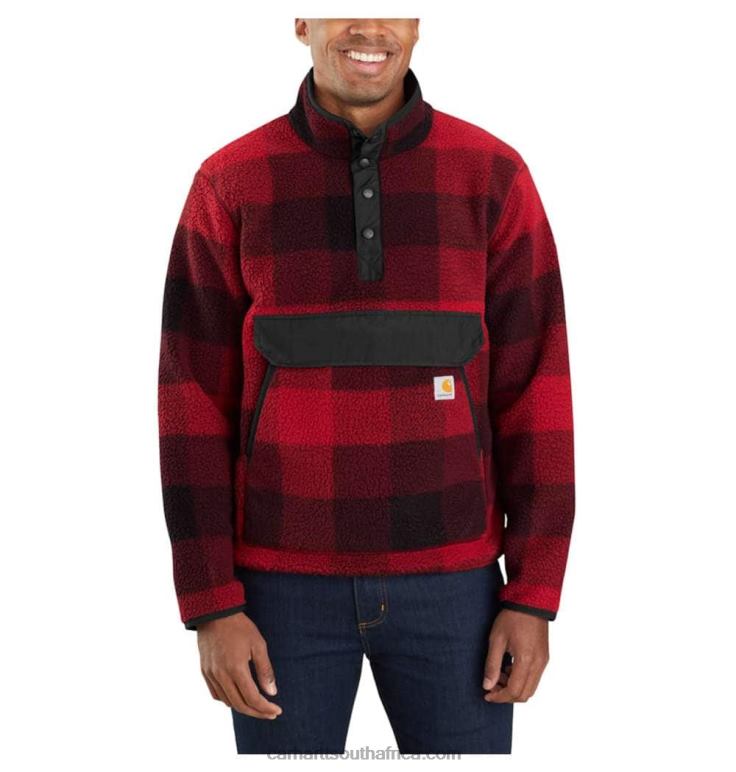 Men 1972 Duck Camo 6D80X50 Carhartt Relaxed Fit Fleece Pullover