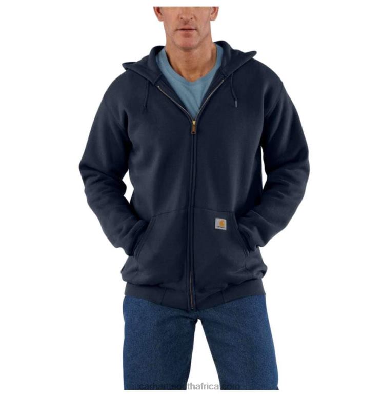 Men Black 6D80X34 Carhartt Loose Fit Midweight Full-Zip Sweatshirt