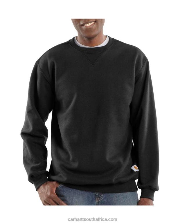 Men Black 6D80X39 Carhartt Loose Fit Midweight Crewneck Sweatshirt