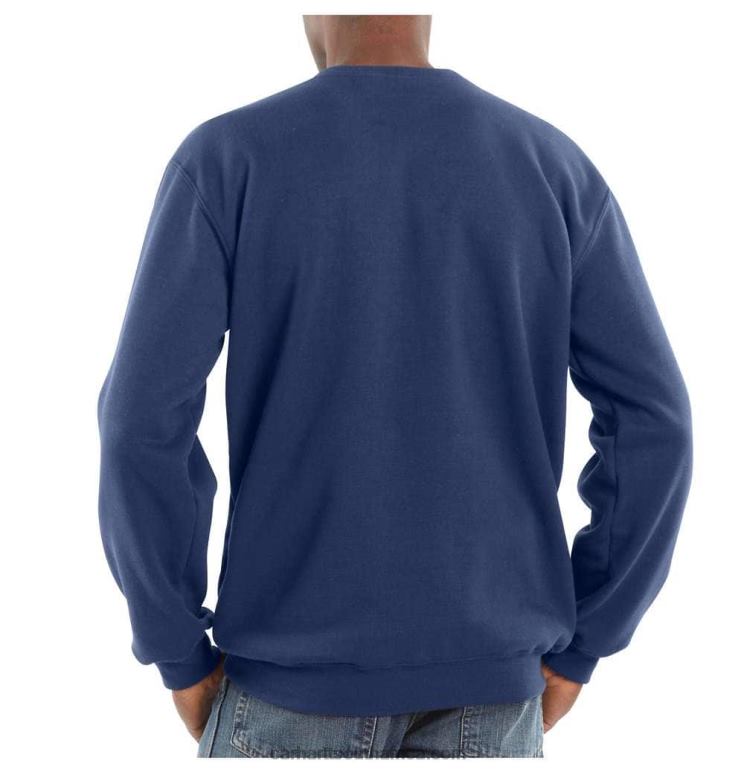 Men Black 6D80X39 Carhartt Loose Fit Midweight Crewneck Sweatshirt