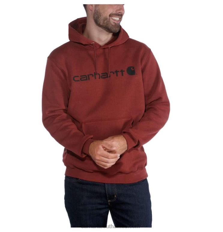 Men Black 6D80X40 Carhartt Loose Fit Midweight Logo Graphic Sweatshirt