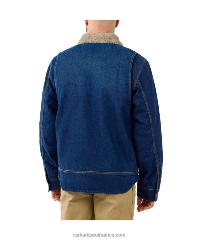 Men Beech 6D80X24 Carhartt Relaxed Fit Denim Sherpa-Lined Jacket