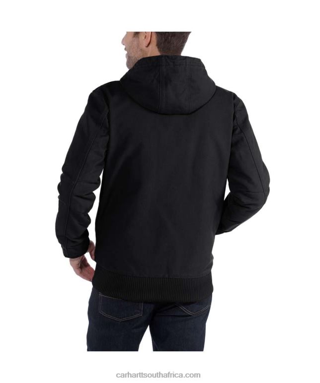 Men Black 6D80X13 Carhartt Loose Fit Washed Duck Insulated Active Jac