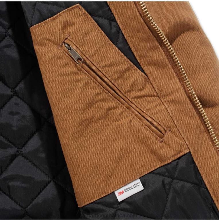 Men Black 6D80X13 Carhartt Loose Fit Washed Duck Insulated Active Jac