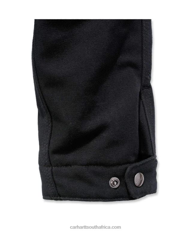 Men Black 6D80X17 Carhartt Relaxed Fit Duck Blanket Lined Detroit Jacket