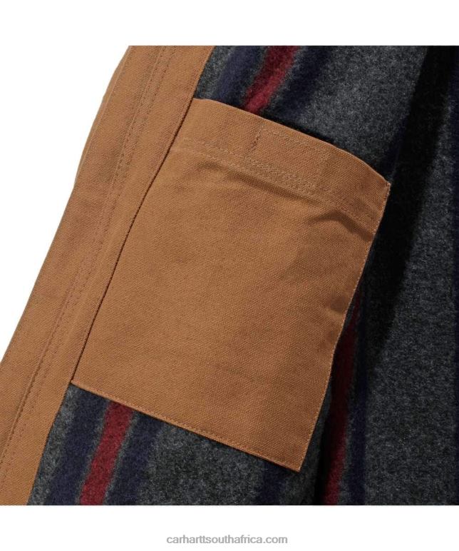 Men Black 6D80X17 Carhartt Relaxed Fit Duck Blanket Lined Detroit Jacket