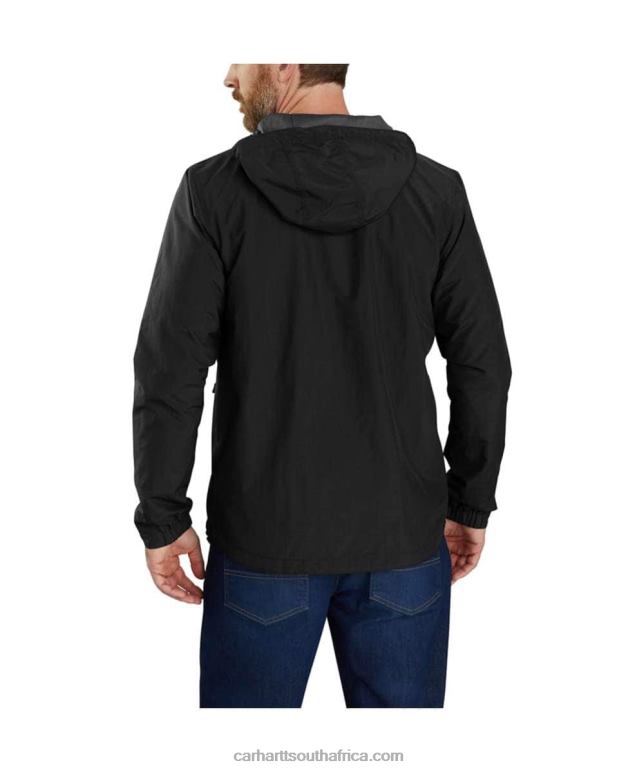 Men Black 6D80X18 Carhartt Rain Defender Relaxed Fit Lightweight Jacket