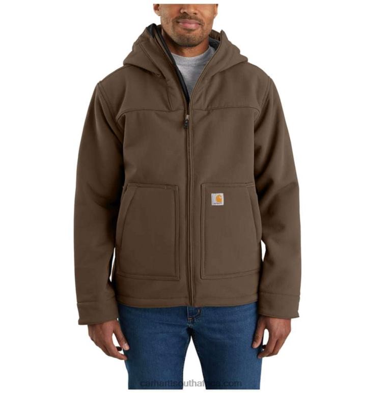 Men Black 6D80X20 Carhartt Super Dux Relaxed Fit Sherpa-Lined Active Jac