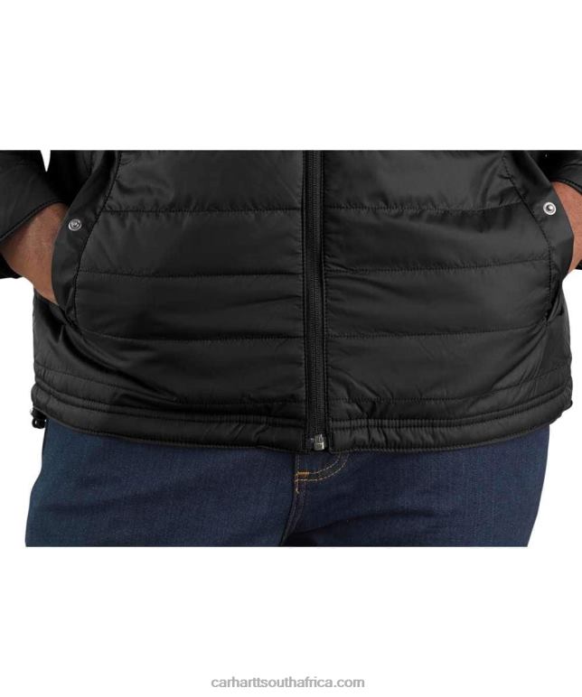 Men Black 6D80X22 Carhartt Rain Defender Relaxed Fit Lightweight Insulated Jacket