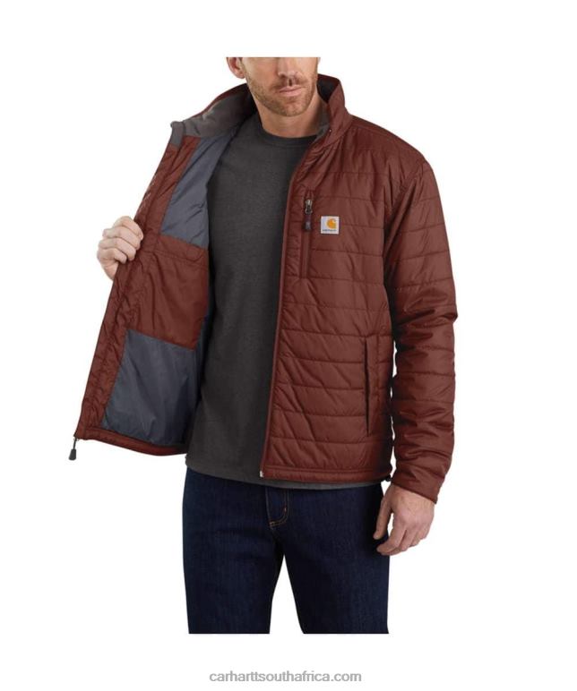 Men Black 6D80X22 Carhartt Rain Defender Relaxed Fit Lightweight Insulated Jacket