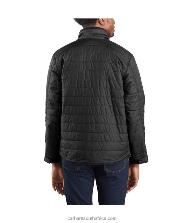 Men Black 6D80X22 Carhartt Rain Defender Relaxed Fit Lightweight Insulated Jacket