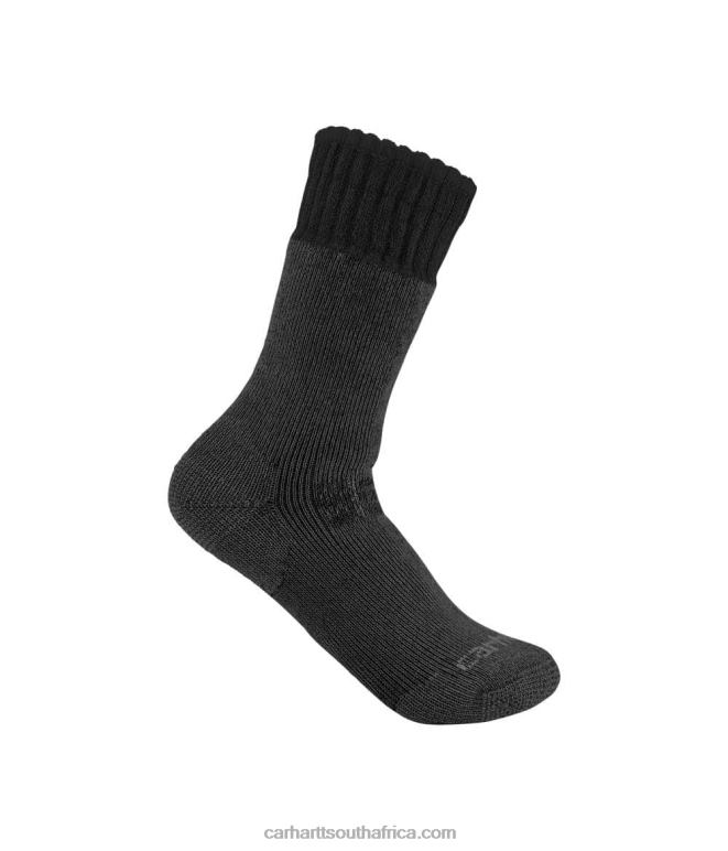 Men Black 6D80X169 Carhartt Heavyweight Synthetic-Wool Blend Boot Sock