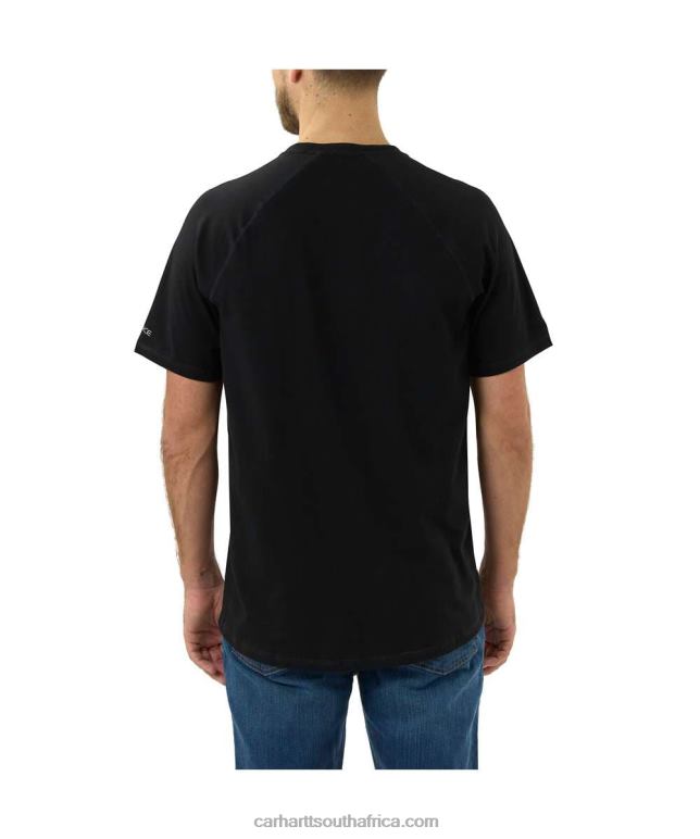 Men Basil Heather 6D80X125 Carhartt Force Relaxed Fit Midweight Short-Sleeve Pocket T-Shirt