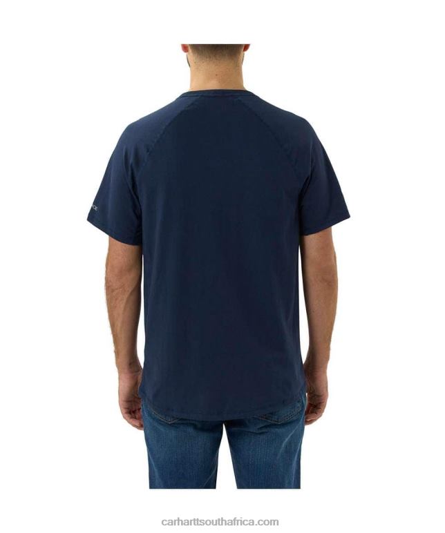 Men Basil Heather 6D80X125 Carhartt Force Relaxed Fit Midweight Short-Sleeve Pocket T-Shirt