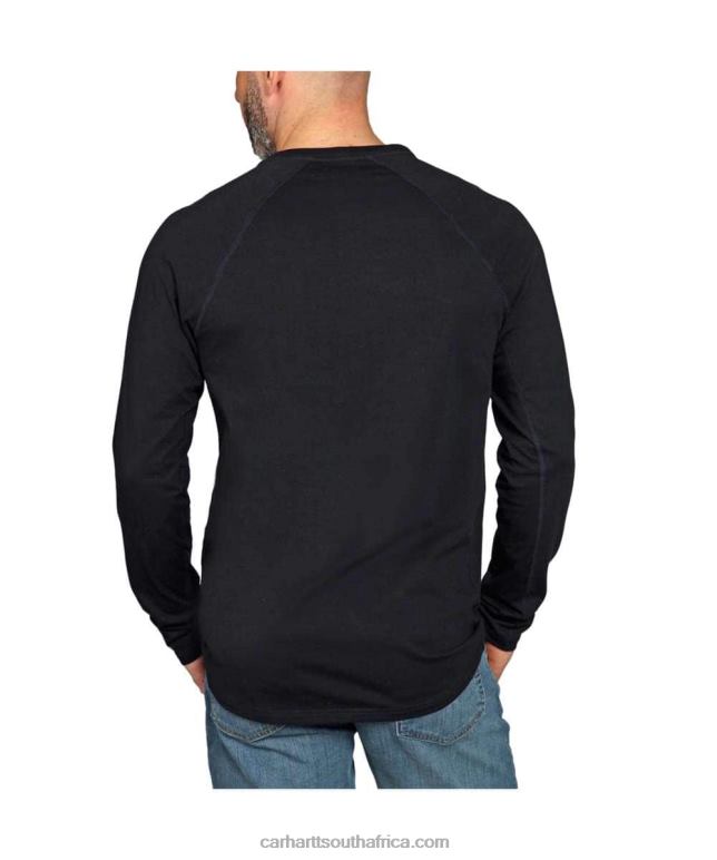 Men Basil Heather 6D80X132 Carhartt Force Relaxed Fit Midweight Long-Sleeve Pocket T-Shirt