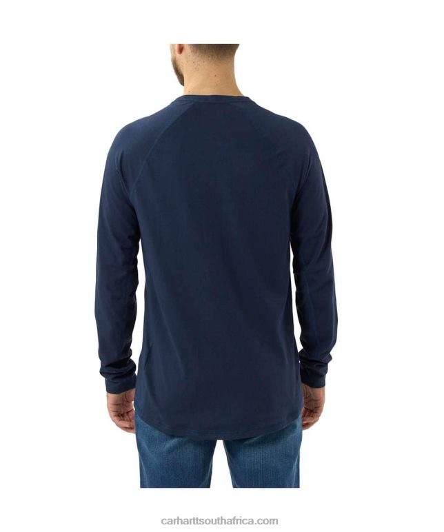 Men Basil Heather 6D80X132 Carhartt Force Relaxed Fit Midweight Long-Sleeve Pocket T-Shirt
