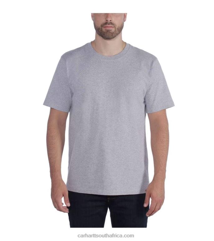 Men Black 6D80X124 Carhartt Relaxed Fit Heavyweight Short-Sleeve T-Shirt