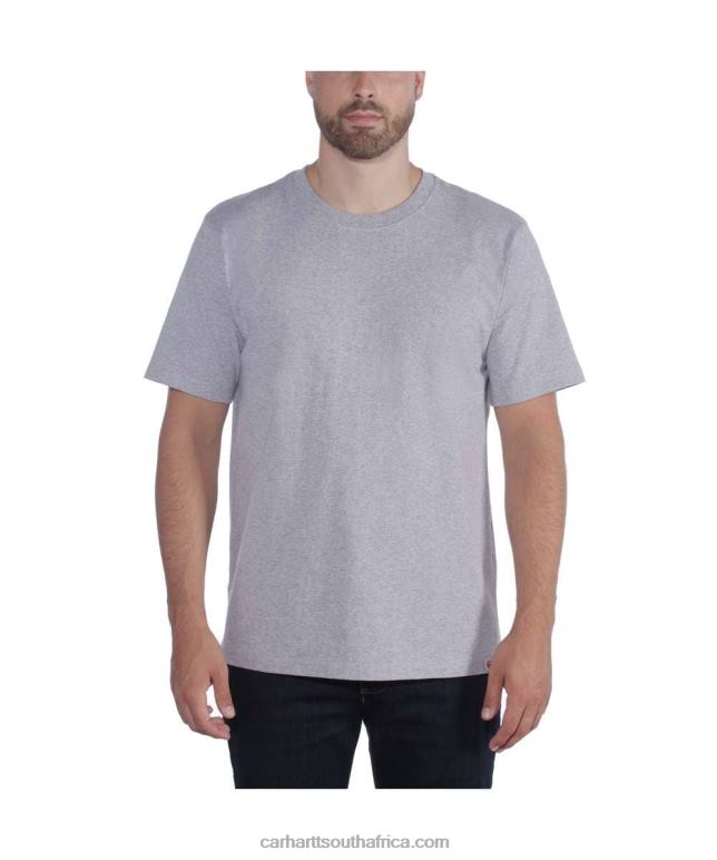 Men Black 6D80X124 Carhartt Relaxed Fit Heavyweight Short-Sleeve T-Shirt