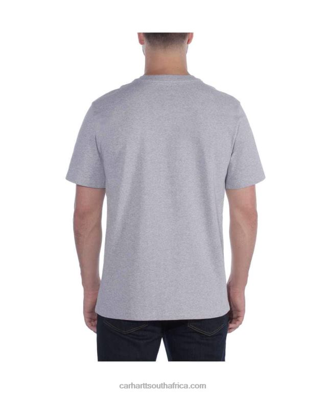 Men Black 6D80X124 Carhartt Relaxed Fit Heavyweight Short-Sleeve T-Shirt