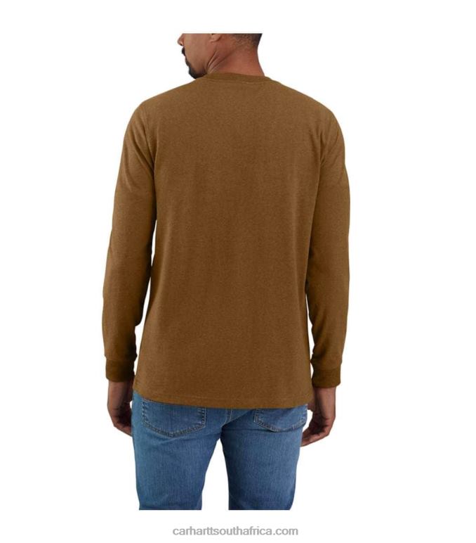 Men Black 6D80X140 Carhartt Relaxed Fit Heavyweight Long-Sleeve Super Dux Graphic T-Shirt