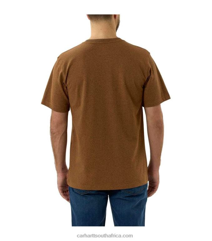 Men Carbon Heather 6D80X138 Carhartt Relaxed Fit Heavyweight Short-Sleeve Saw Graphic T-Shirt